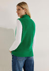 Cecil Zip Up Knitted Vest, Easy Green