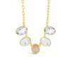 Absolute Speckled Nude Opal Drop Gold Necklace, N2089GL