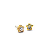 Ear Sense Kids Star Encrusted Stud Earrings, Gold