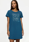 Triumph Short Sleeve Floral Print Nightdress, Blue