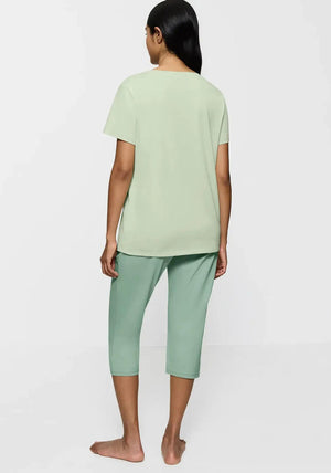 Triumph Floral Capri Pyjama Set, Green