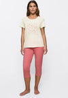 Triumph Floral Capri Pyjama Set, Pink