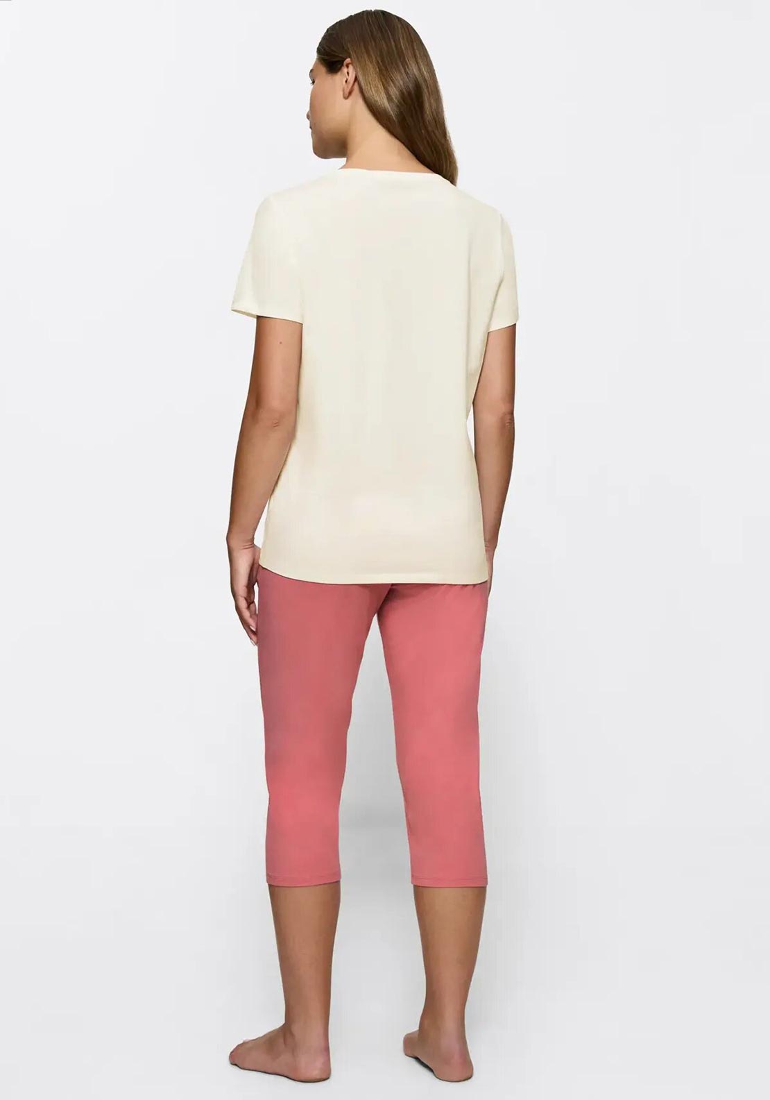 Triumph Floral Capri Pyjama Set, Pink