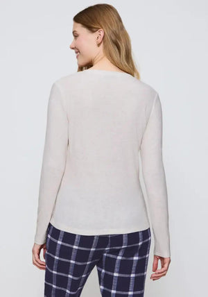 Triumph Long Sleeve Pyjama Top, Cream