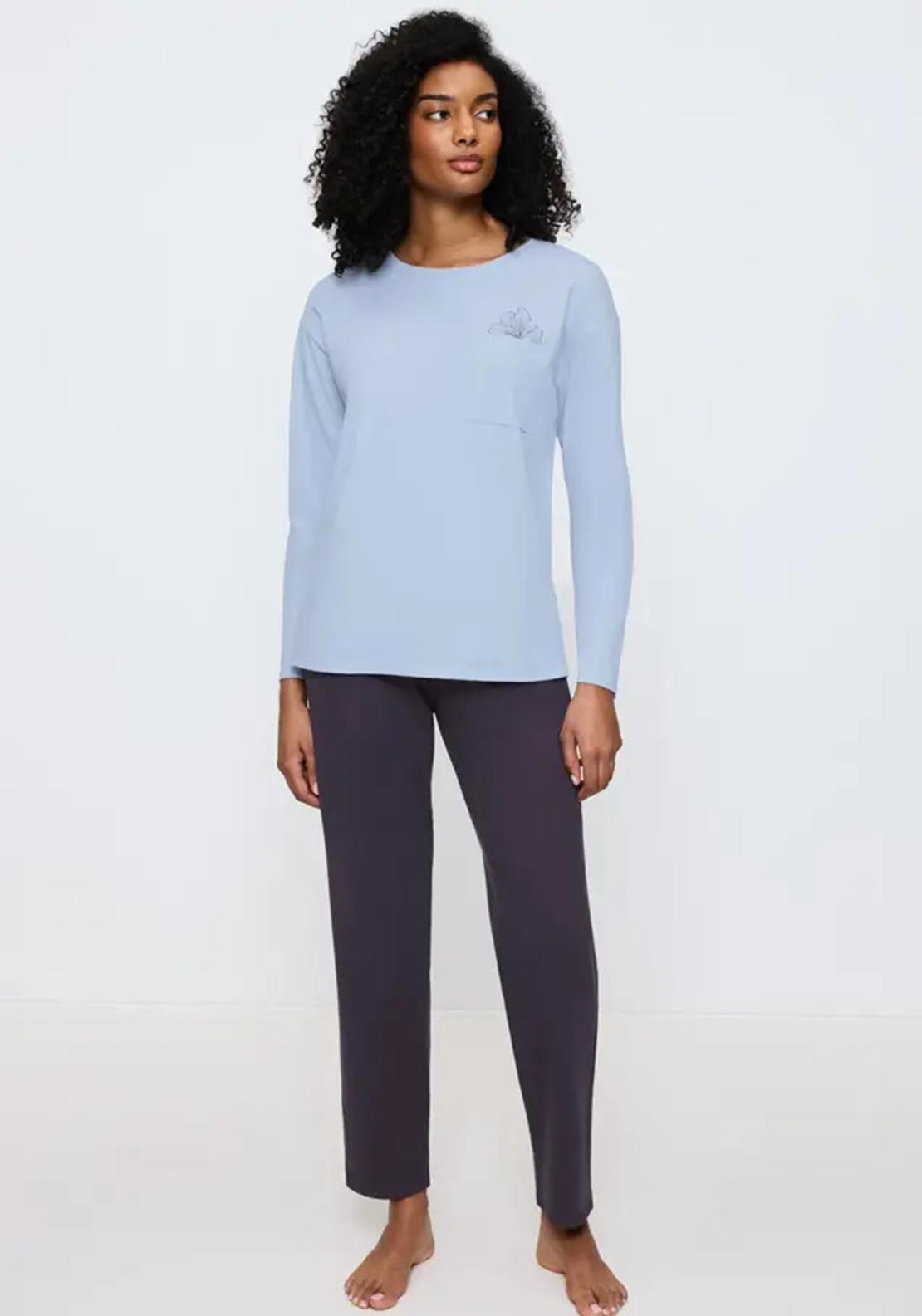 Triumph Long Sleeve Pyjama Set, Blue