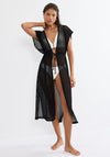 Triumph Beach MyWear Crochet Kimono Cover Up, Black