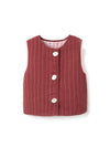 Zippy Girl Padded Reversible Gilet, Brown Multi