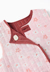 Zippy Girl Padded Reversible Gilet, Brown Multi