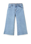 Zippy Girls Wide Leg Frayed Hem Jeans, Blue