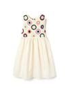 Zippy Girls Crochet Sleeveless Dress, Cream