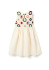 Zippy Girls Crochet Sleeveless Dress, Cream