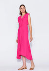 Kameya Ruffled Front Midi Dress, Fuchsia