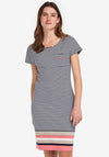 Barbour Womens Harewood Stripe Jersey Dress, Navy Multi