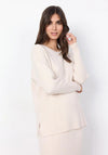 Soyaconcept Kanita Ribbed Knitted Sweater, Cream