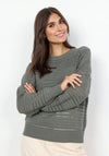Soyaconcept Denefa Hole Pattern Sweater, Dusty Green