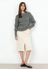 Soyaconcept Denefa Hole Pattern Sweater, Dusty Green