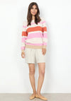 Soyaconcept Kanita Stipe Pullover sweater, Light Pink