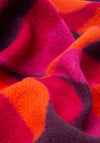 Surkana Wool Blend Petal Print Poncho, Red