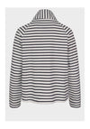 Bianca Frenzy Striped Short Jacket, White & Navy