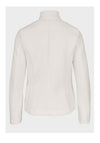 Bianca Joalina High Collar Textured Short Jacker, White