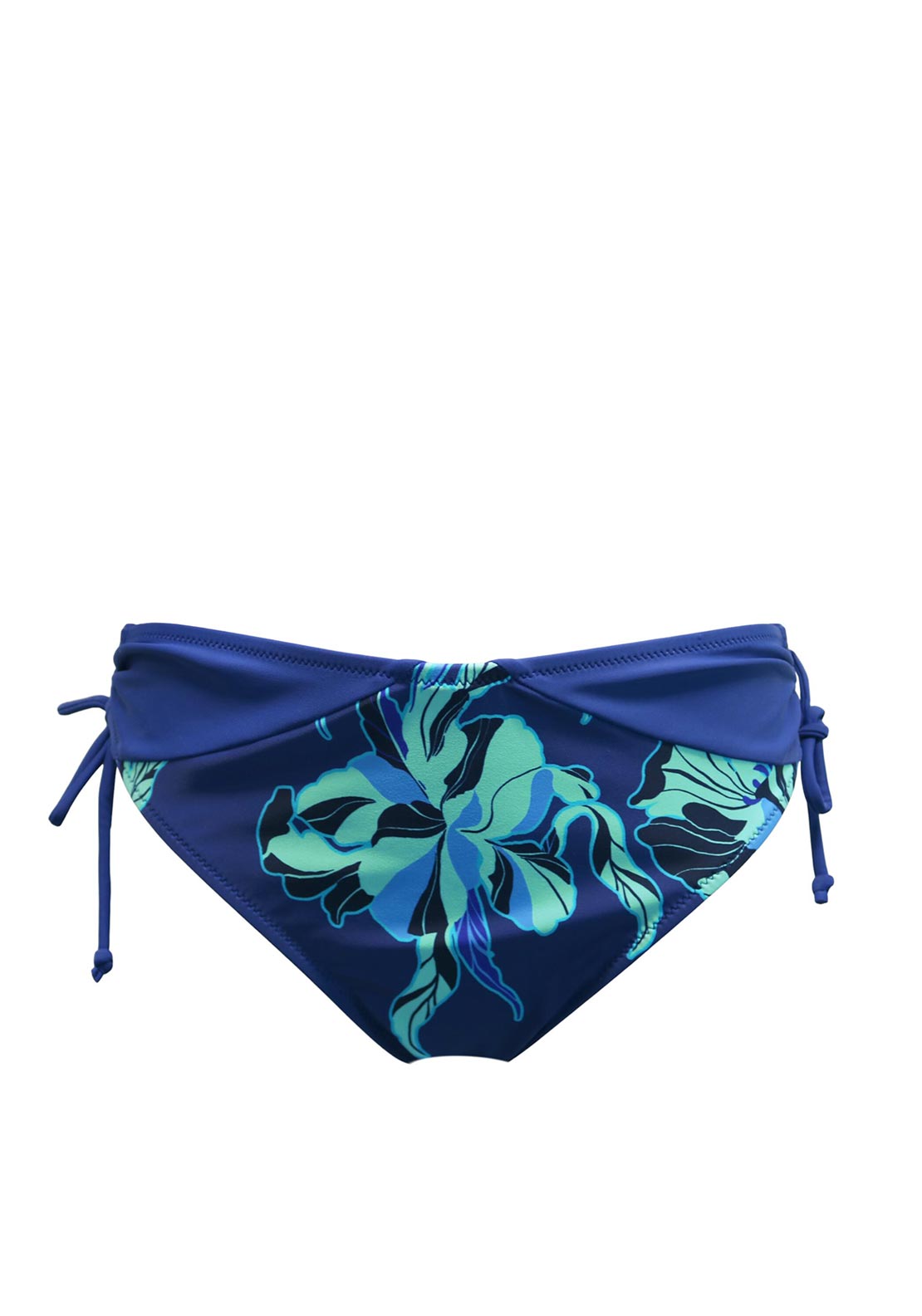 Pour Moi Palermo Adjustable Side Floral Bikini Brief, Blue