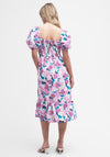 Barbour Womens Ashfield Floral Print Cotton Midi Dress, Multi