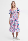 Barbour Womens Ashfield Floral Print Cotton Midi Dress, Multi