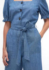Barbour Womens Berkley Cotton Wide Leg Jumpsuit, Chambray