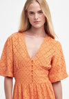 Barbour Womens Kelley Broderie Anglaise Maxi Dress, Apricot Crush