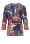 Barbara Lebek Round Neck Abstract Print Top, Multi