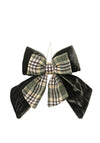Home Textiles By Decoris Velvet Tartan Check Bow Tree Decoration, Green