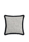 Scatter Box Yara Tassel Trim Boucle Cushion 45x45cm, Natural & Black