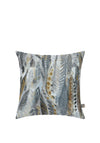 Scatter Box Aven Feather Print 45x45cm Cushion, Blue & Gold