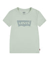 Levi’s Girls Batwing Logo Short Sleeve Tee, Green