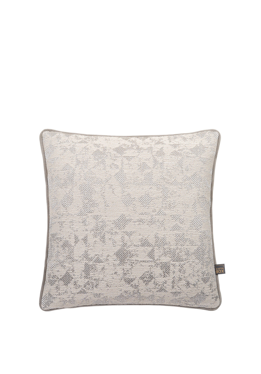 Scatter Box Joni Abstract Cushion 43x43cm, Cream/Silver