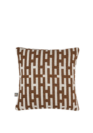 Scatter Box Hugo Maze Detail Cushion 43x43cm, Cognac