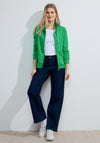 Cecil Drawstring Collar Sweat Jacket, Celery Green