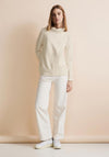 Street One Material Mix Turtleneck Sweater, Lucid White