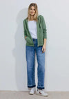 Cecil Hooded Sweater Jacket, Raw Green