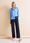 Street One Satin Feel Shirt, Light Spring Blue