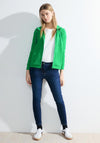 Cecil Stand Up Collar Drawstring Detail Sweatshirt Jacket, Celery Green