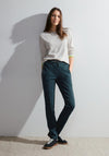Cecil Casual Fit Jogger Trousers, Strong Petrol Blue