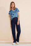 Street One Paisley Print Blouse, Intense Aqua