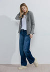 Cecil Stripe Design Sweater Jacket, Navy