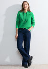 Cecil Drawstring Hoodie Sweatshirt, Celery Green