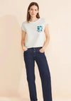 Street One Chest Print T-Shirt, Off- White