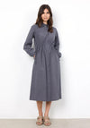 Soyaconcept Milly Drawstring Waist Midi Shirt Dress, Grey