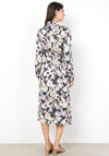 Soyaconcept Adela Abstract Tie Collar Long Dress, Light Purple