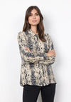 Soyaconcept Aida Snake Print Shirt, Cream
