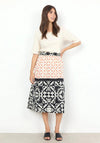 Soyaconcept Dinna Print Midi Skirt, Coral